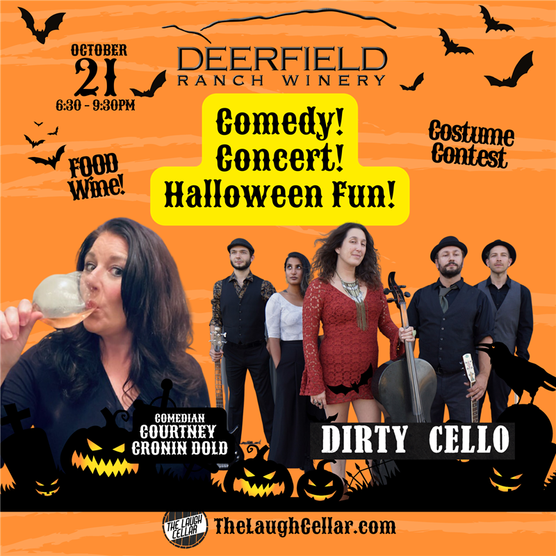 Get Information and buy tickets to Halloween Comedy + Concert - $32 Comedian Courtney Cronin Dold + Dirty Cello Band on The Laugh Cellar