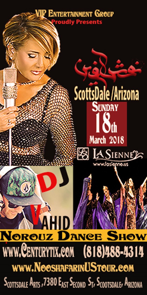 Get Information and buy tickets to Nooshafarin USA Tour Of Norouz Scottsdale /Arizona  on Century Tix
