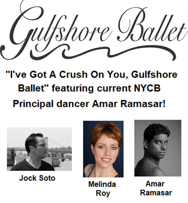 Get Information and buy tickets to Ive Got A Crush On You, Gulfshore Ballet featuring current NYCB Principal dancer Amar Ramasar. Set to Frank Sinatra songs we all love. Sunday, June 5th 6:00 PM Performance on Gulfshore Ballet