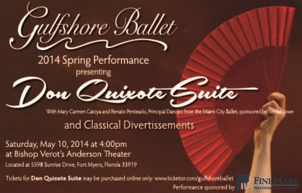 Obtener información y comprar entradas para Don Quixote Suite  en Gulfshore Ballet.