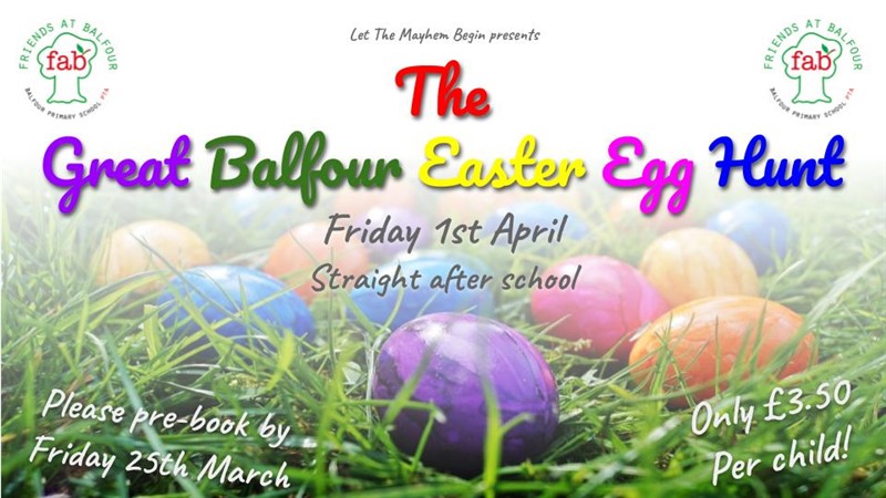 Get Information and buy tickets to Easter Egg Hunt Finally back after 2 years absence. on Friends At Balfour