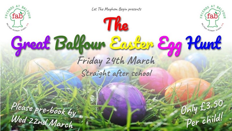 Get Information and buy tickets to Easter Egg Hunt Then let them eat chocolate on Friends At Balfour
