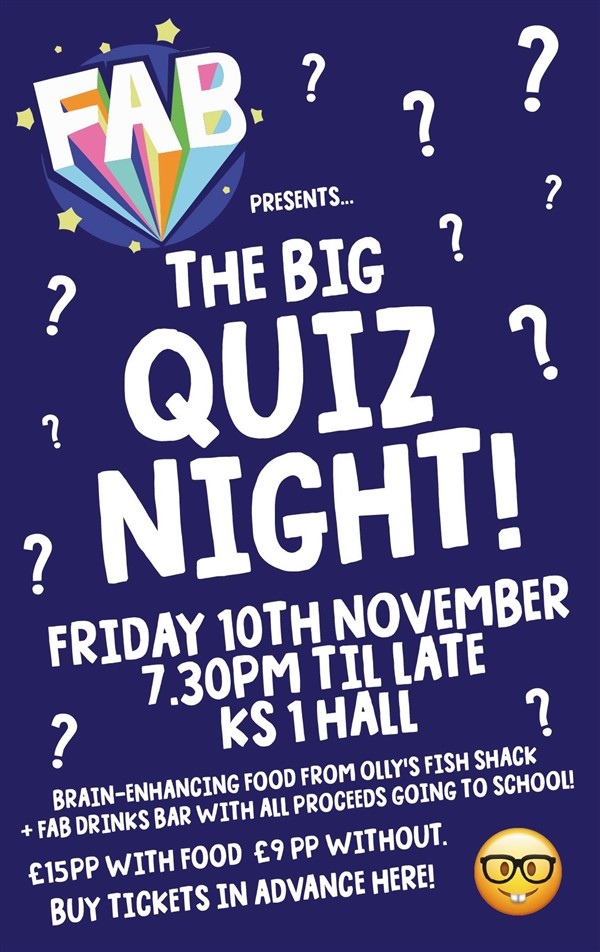 Get Information and buy tickets to Autumn 2023 Quiz Night 10th November 2023 on Friends At Balfour