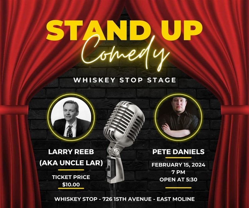 Get Information and buy tickets to Comedy Night at Whiskey Stop With Larry Reeb and Pete Daniels on The Whiskey Stop