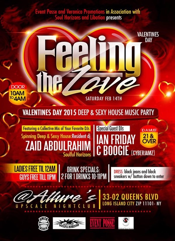 Get Information and buy tickets to Feeling the Love V Day 2015 DEEP & SEXY House Music Party  on Event Posse