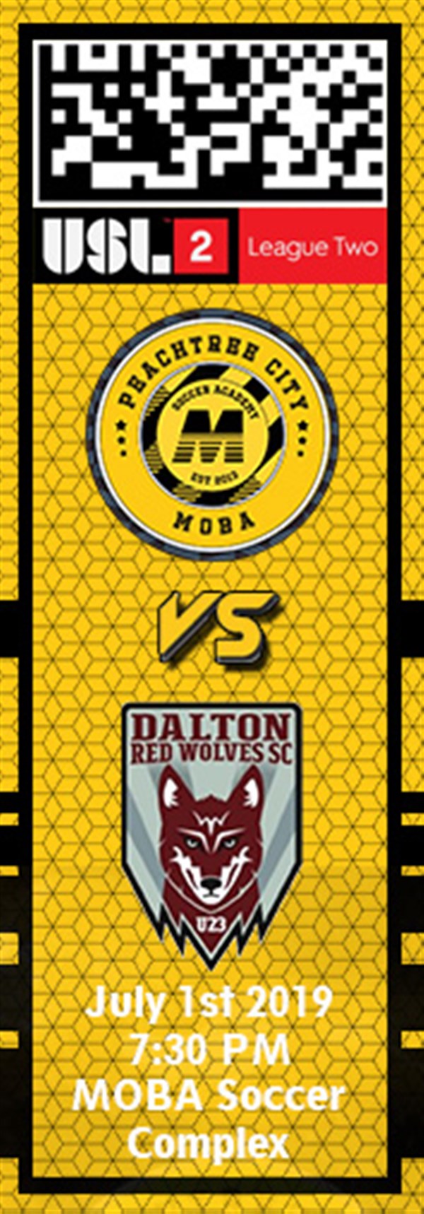 Get Information and buy tickets to PTC MOBA vs. Dalton Red Wolves USL2 on MOBA Soccer Academy