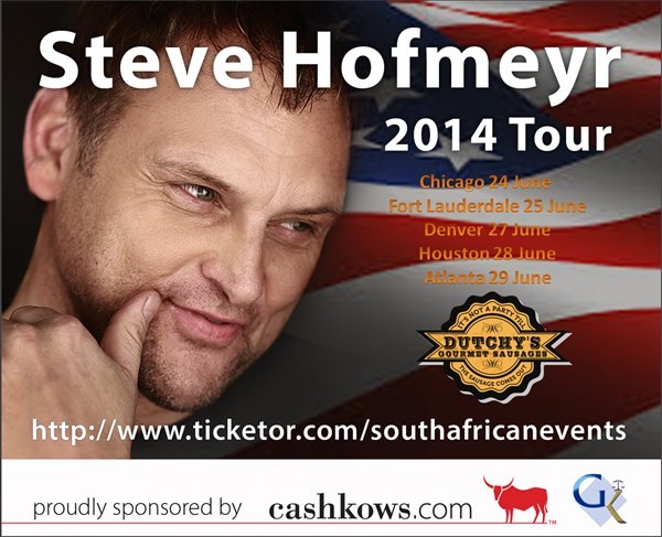 Obtenez des informations et achetez des billets pour Steve Hofmeyr in Fort Lauderdale  sur South African Events Pty Ltd
