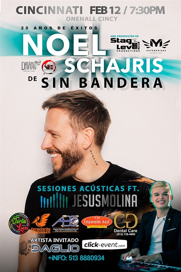 Get Information and buy tickets to Noel Schajris de "SIN BANDERA"  - Cincinnati OH  on www.click-event.com