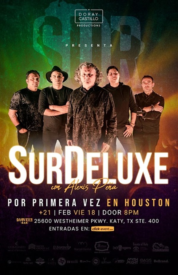 Get Information and buy tickets to SurDeluxe - Katy TX Puerta 8 pm on www.click-event.com