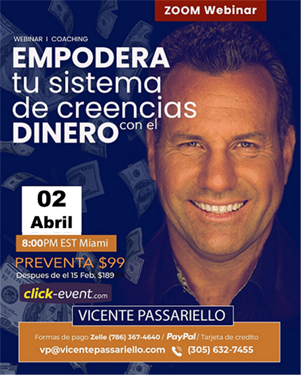 Get Information and buy tickets to Dinero - ZOOM Webinar  on www.click-event.com