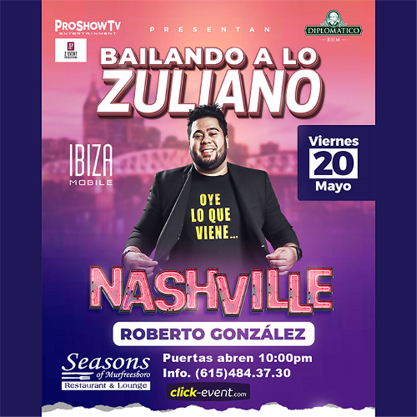 Get Information and buy tickets to Bailando a lo Zuliano - Roberto Gonzalez - Nashville TN  on www.click-event.com