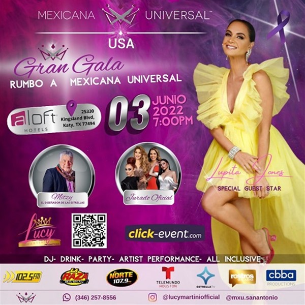 Obtener información y comprar entradas para Mexicana Unniversal - Katy TX  en www.click-event.com.