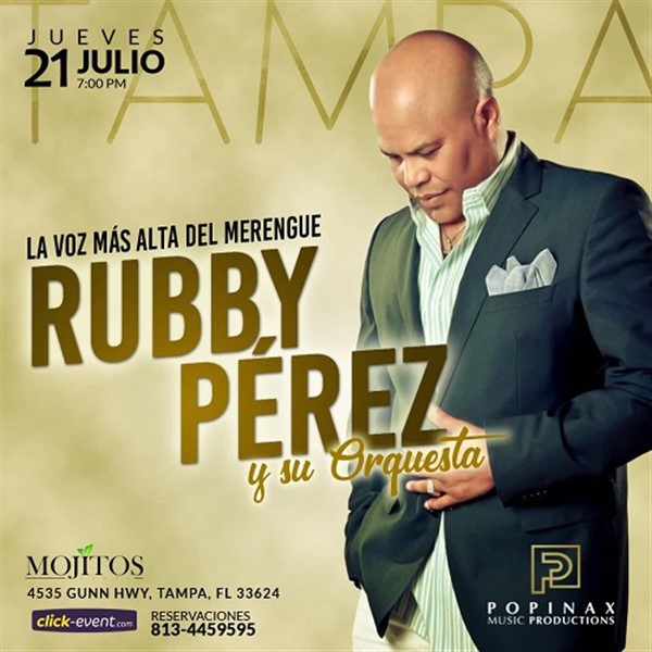 Get Information and buy tickets to Rubby Pérez y su Orquesta - Tampa FL  on www.click-event.com