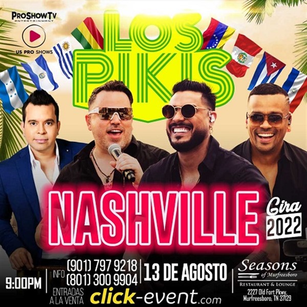 Get Information and buy tickets to Los Pikis - Nashville TN  on www.click-event.com