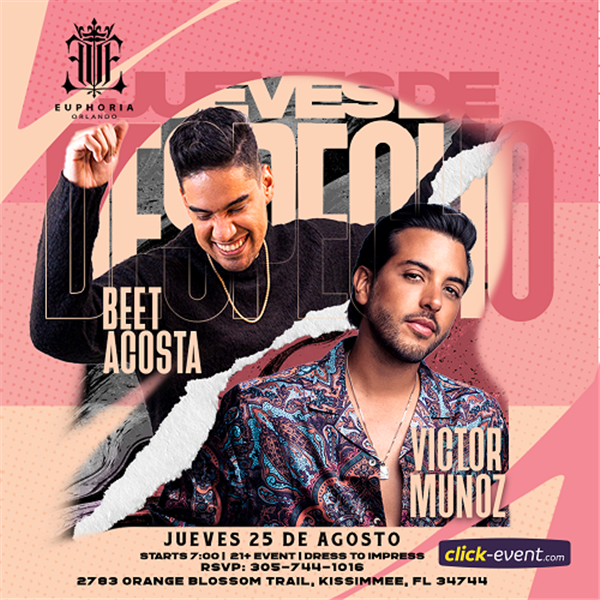 Get Information and buy tickets to Beet Acosta y Victor Muñoz en concierto - Orlando FL  on www.click-event.com