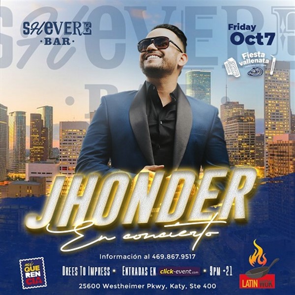 Obtener información y comprar entradas para Jhonder Morales - Katy TX  en www.click-event.com.