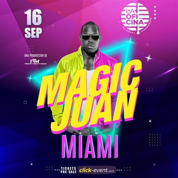 Get Information and buy tickets to Magic Juan en la Oficina - Miami, FL.  on www.click-event.com