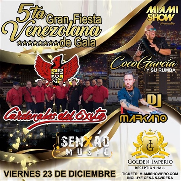 Get Information and buy tickets to 5ta fiesta navideña Venezolana de Gala - Salt Lake City, UT  on www.click-event.com