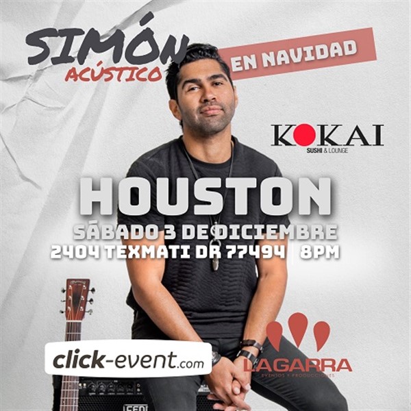 Get Information and buy tickets to Simon - Acustico en Navidad - Houston, TX  on www.click-event.com