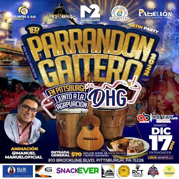 Get Information and buy tickets to 1er Parrandon Gaitero 2022 - Pittsburgh, PA.  on www.click-event.com