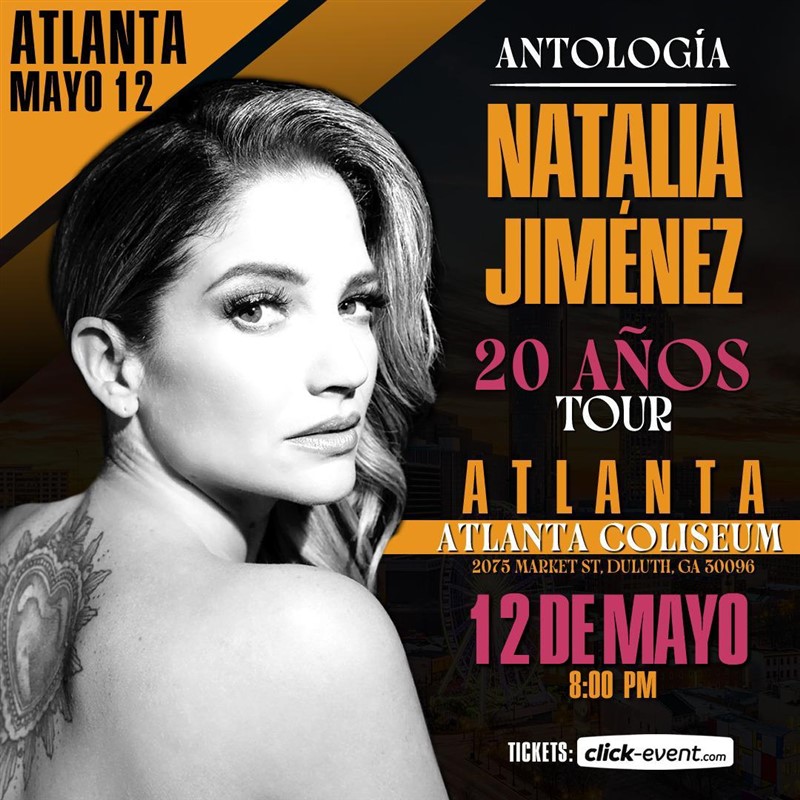 Get Information and buy tickets to Natalia Jiménez - Antología: 20 años Tour - Norcross, GA. Doors 8:00pm on www.click-event.com