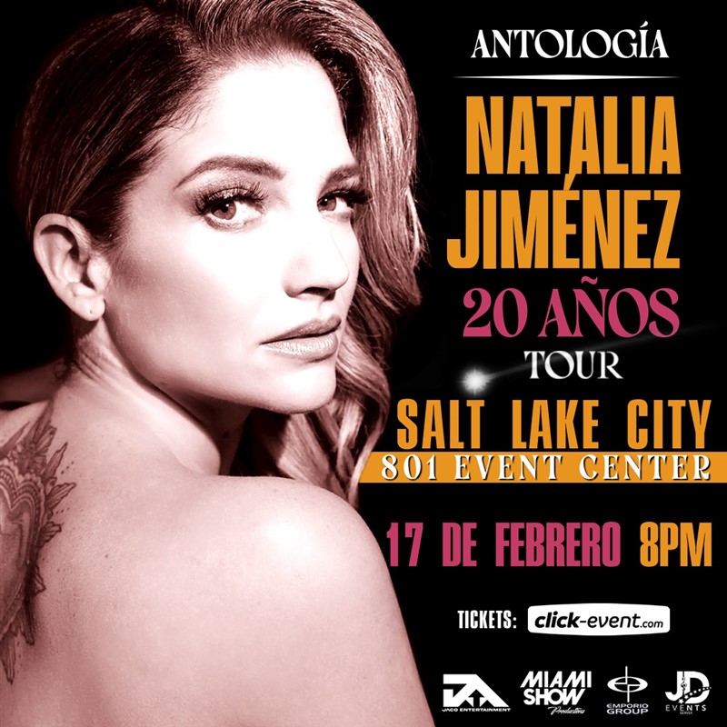Obtener información y comprar entradas para Natalia Jiménez - Antología: 20 años Tour - Salt Lake City, UT.  en www.click-event.com.