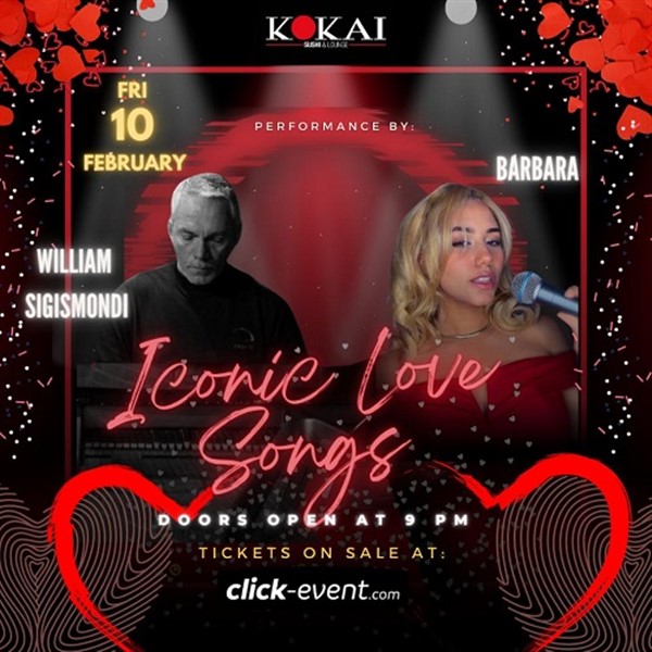 Get Information and buy tickets to Iconic Love Songs con Bárbara y William Sigismondi   - Katy, TX.  on www.click-event.com