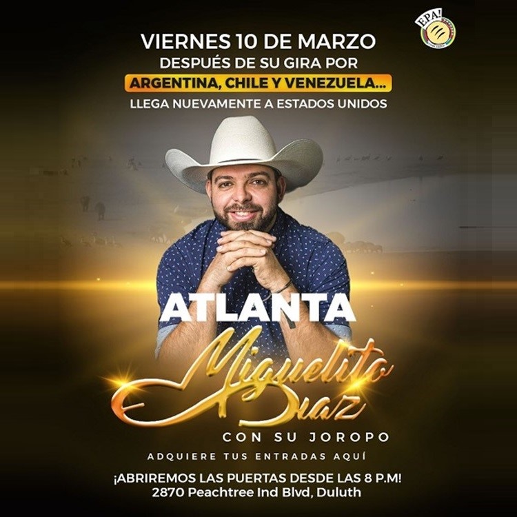Get Information and buy tickets to Miguelito Diaz con su joropo - Atlanta, GA.  on www.click-event.com