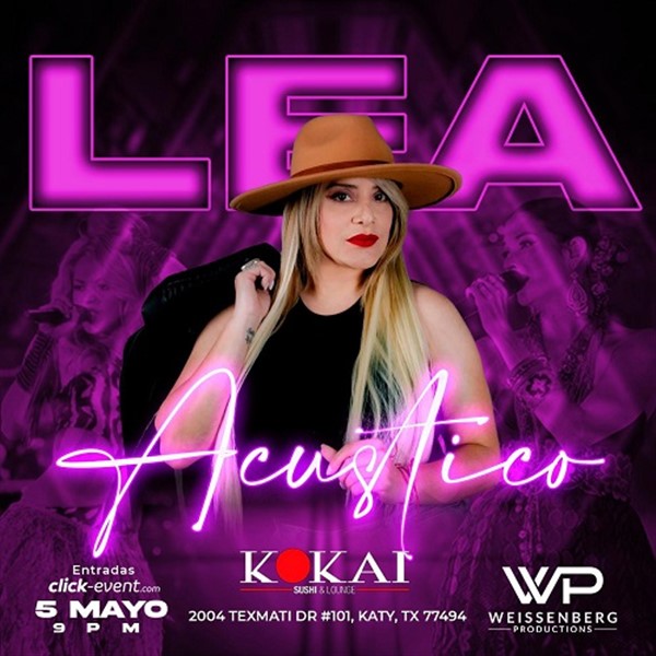 Get Information and buy tickets to Lea Acustico - Katy, TX.  on www.click-event.com