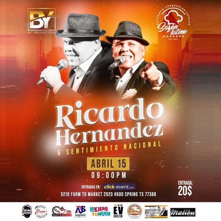 Get Information and buy tickets to Ricardo Hernandez y Sentimiento Nacional - Spring, TX.  on www.click-event.com