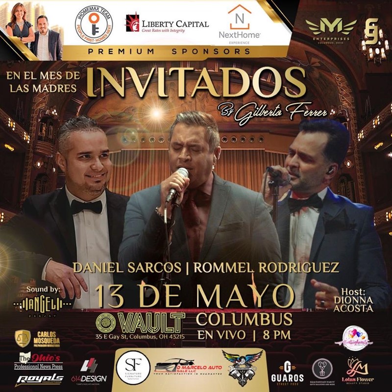 Get Information and buy tickets to Invitados - Daniel Sarcos - Rommel Rodriguez - Columbus OH  on www.click-event.com