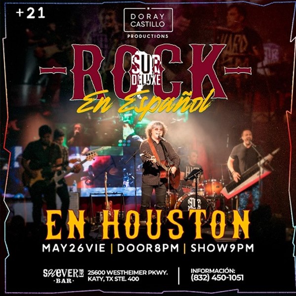 Get Information and buy tickets to SurDeluxe - Rock en español - Katy, TX.  on www.click-event.com