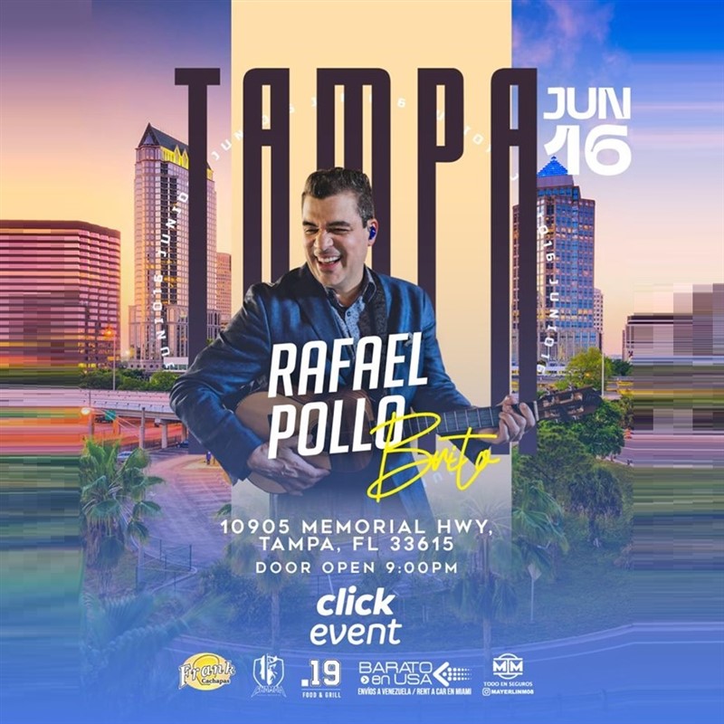 Obtener información y comprar entradas para Rafael Pollo Brito - Tampa, FL.  en www.click-event.com.