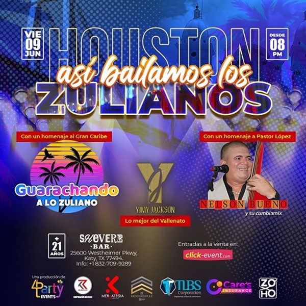 Get Information and buy tickets to Asi Bailamos los Zulianos - Houston, TX  on www.click-event.com