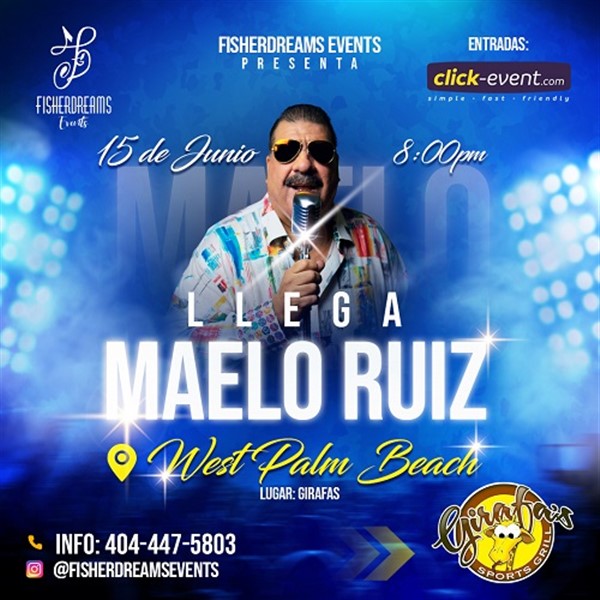 Get Information and buy tickets to Maelo Ruiz - En Concierto - West Palm Beach, Fl  on www.click-event.com