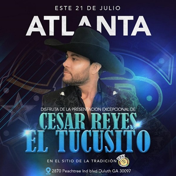 Get Information and buy tickets to Cesar Reyes - El Tucusito - Duluth, GA  on www.click-event.com