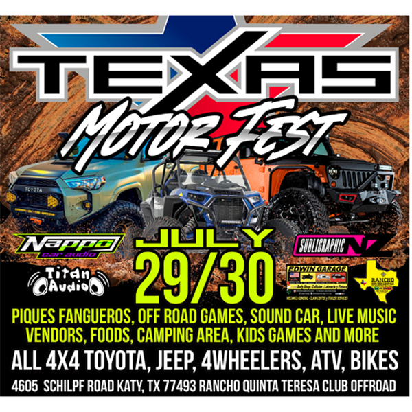 Get Information and buy tickets to Texas Motor Fest 2023 - Katy, TX 29 y 30 de julio on www.click-event.com