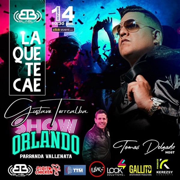 Get Information and buy tickets to Gustavo Torrealba Show - Parranda Vallenata - La que te cae - Orlando, FL  on www.click-event.com