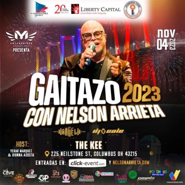 Obtener información y comprar entradas para Nelson Arrieta - en concierto - Columbus, OH  en www.click-event.com.