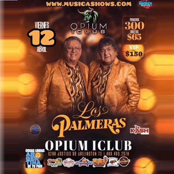 Get Information and buy tickets to Los Palmeras - Cumbia - Dallas, TX  on www click-event com