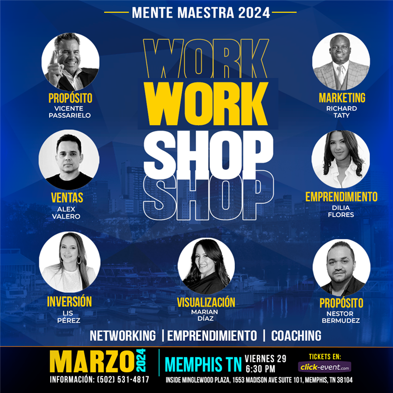 Obtener información y comprar entradas para Workshop - Mente Maestra 2024 - Memphis, TN  en www click-event com.