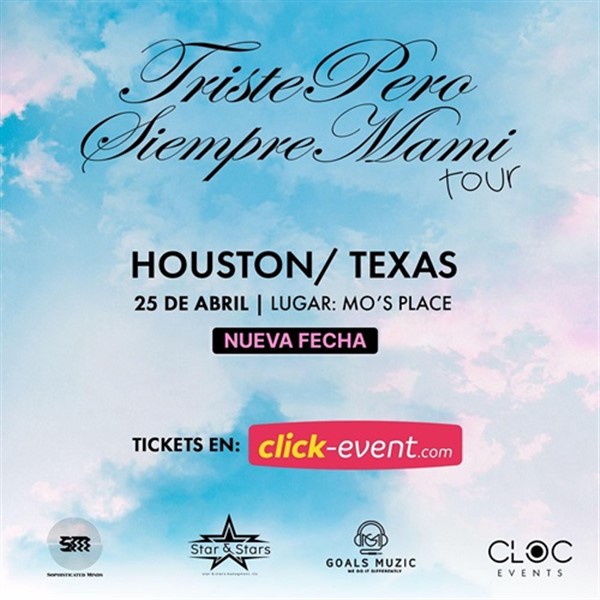 Get Information and buy tickets to Corina Smith - Tour: Triste pero siempre mami - Houston, TX Doors: 7:30pm on www click-event com