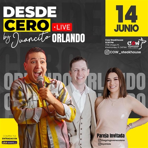 Get Information and buy tickets to Desde Cero Live- Stand Up Comedy - By Juancito - Orlando, FL  on www click-event com