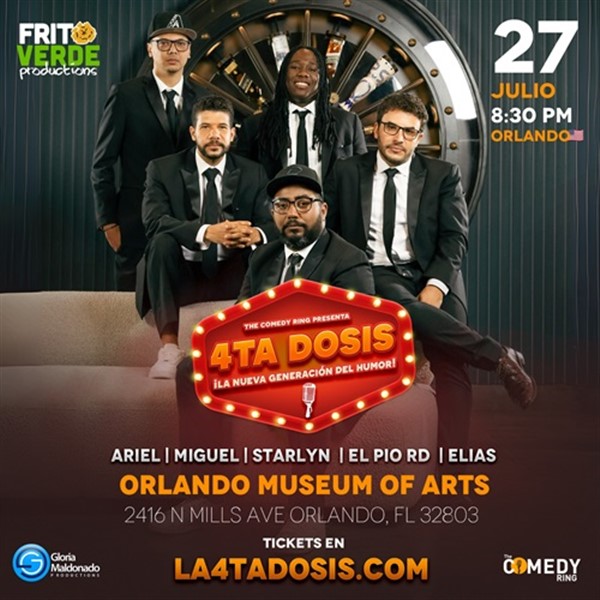 Get Information and buy tickets to 4ta dosis - La nueva generacion del humor - Orlando, FL  on www click-event com