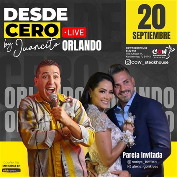 Get Information and buy tickets to Desde Cero Live - En Parejas - By Juancito - Orlando, FL  on www click-event com