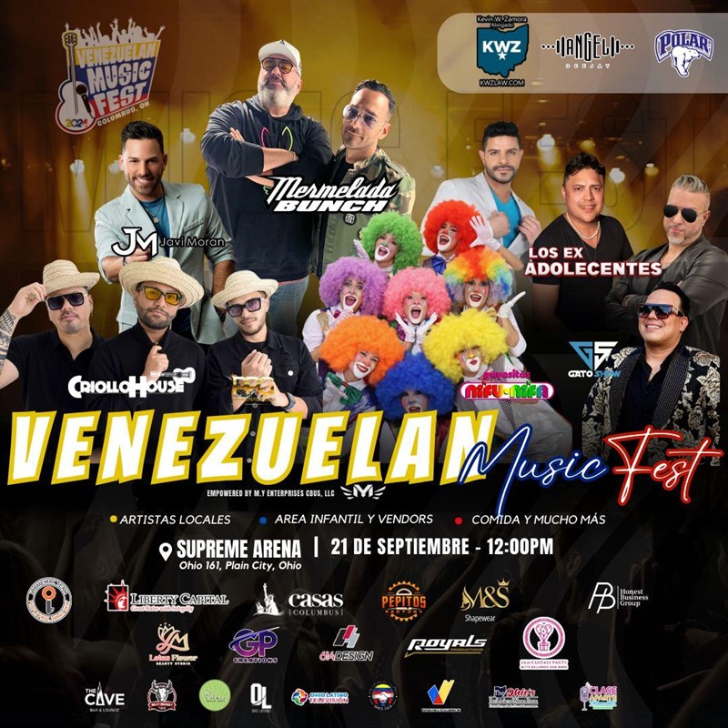 Obtener información y comprar entradas para Venezuelan Music Fest 2024 - Columbus, OH  en www click-event com.