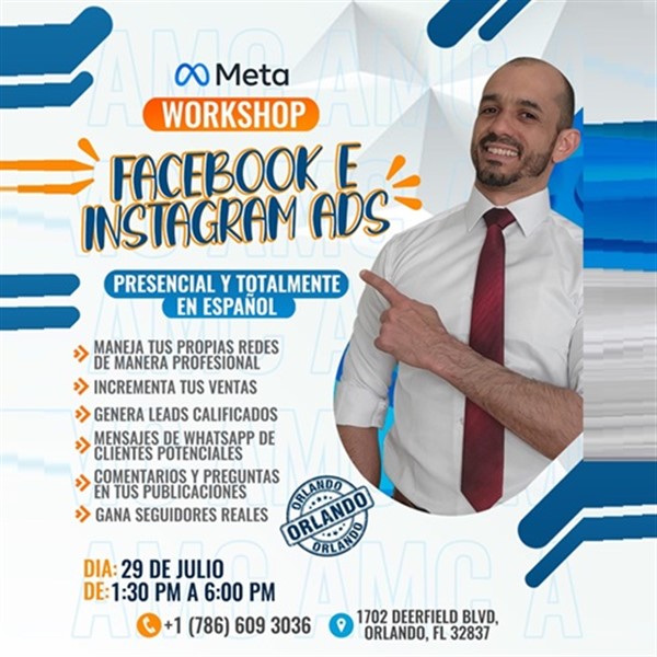 Get Information and buy tickets to Workshop - Facebook e Instagram Ads - Orlando, FL  on www click-event com
