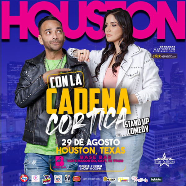 Get Information and buy tickets to Con la cadena cortica - Stand up comedy - Leo Colina y Mirle Marian - Houston, TX  on www click-event com
