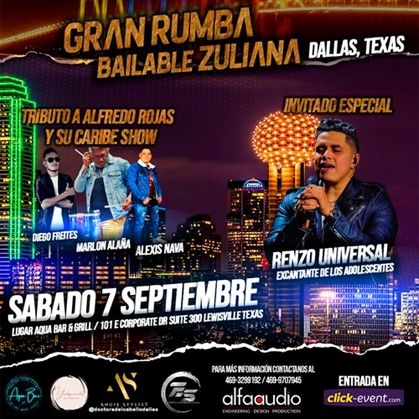 Get Information and buy tickets to Gran rumba bailable zuliana - Dallas, TX  on www click-event com