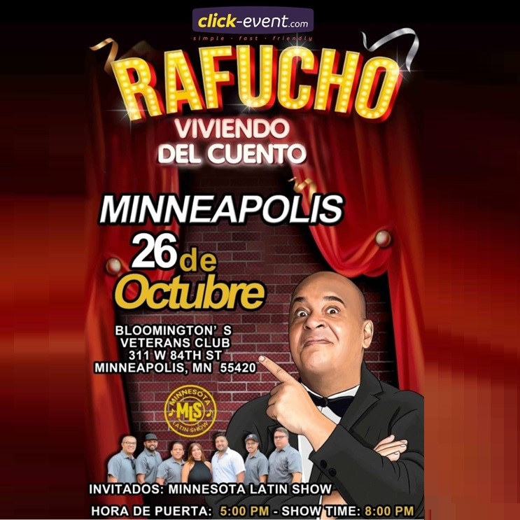 Obtener información y comprar entradas para Rafucho - Viviendo del cuento - Minneapolis, MN Doors: 5:00pm en www click-event com.